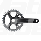 Shimano GRX FC-RX600-1 1x11sp crankset-Black-175mm-40