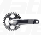 Shimano XT M8100-1 XC 12sp single speed crankset-Black-175mm-34