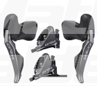 Shimano GRX RX815 Di2 disc shifterset incl. RX810 claipers-2x11