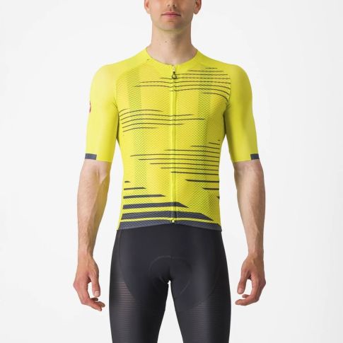 Castelli Climber&#039;s 4.0 wielershirt korte mouw - Sulphur/Twilight blue