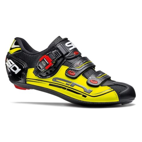 Sidi Genius 7 wielrenschoenen - Black/Fluo yellow