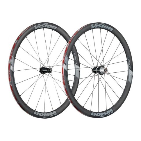 Vision Trimax 40 carbon disc wielset-Zwart-Grijs