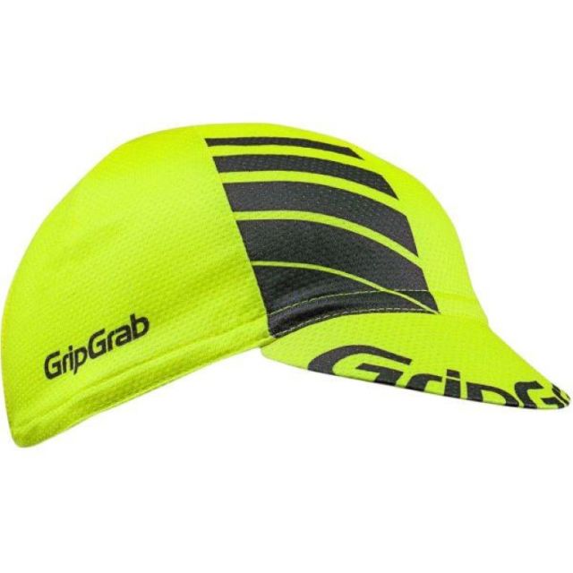 GripGrab Lightweight Summer Cycling cap-Yellow fluo-Black-S/M