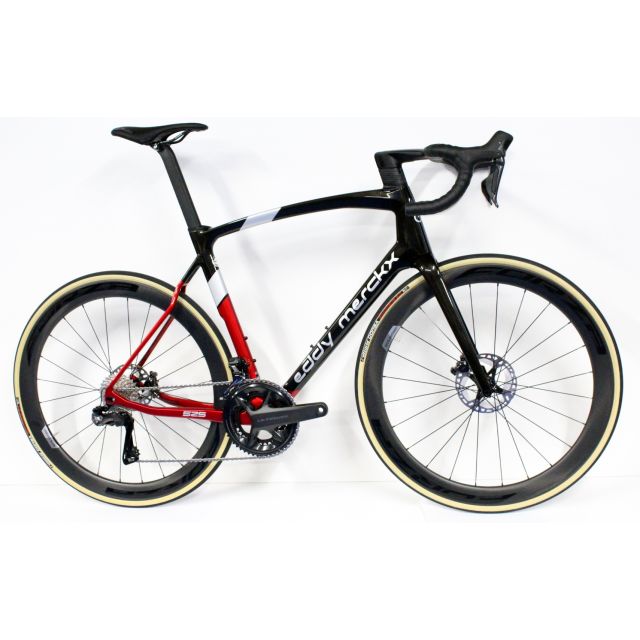 Eddy Merckx 525 Ultegra Di2 disc - Black metallic/Candy red