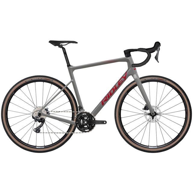 Ridley Grifn GRX600 2x disc-Battleship grey - Candy red